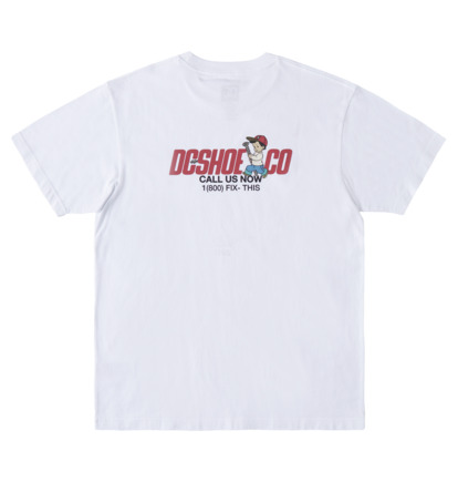 White Men DC Shoes Fixer Upper T-Shirt | DC-8615703