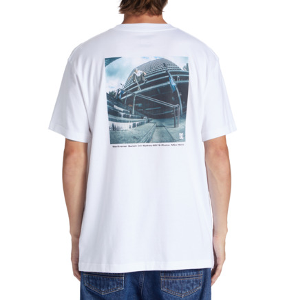 White Men DC Shoes Heikkila Sw 360 Flip T-Shirt | DC-3512496