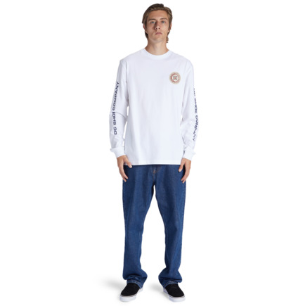 White Men DC Shoes Old Head Long Sleeve T-Shirt | DC-6548921