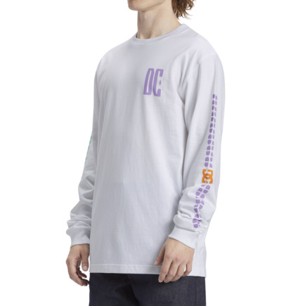 White Men DC Shoes Sportster Long Sleeve T-Shirt | DC-4823971