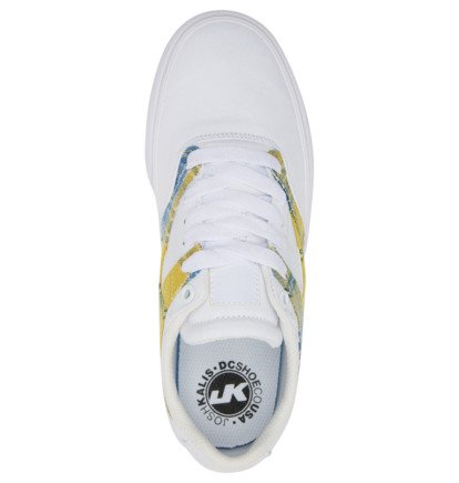 White Women DC Shoes Kalis Vulc Sneakers | DC-3180762