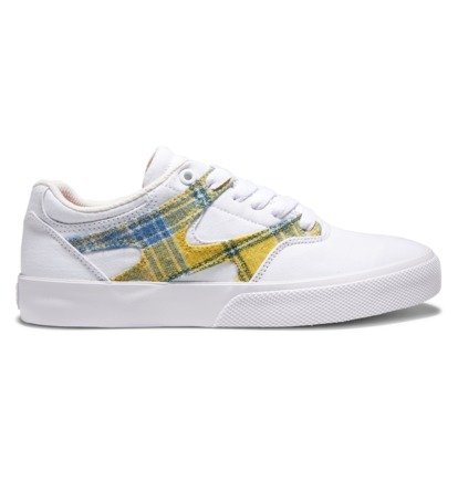 White Women DC Shoes Kalis Vulc Sneakers | DC-3180762