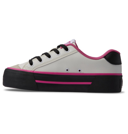 White / Black / Pink Women DC Shoes Chelsea Platform Sneakers | DC-6740582