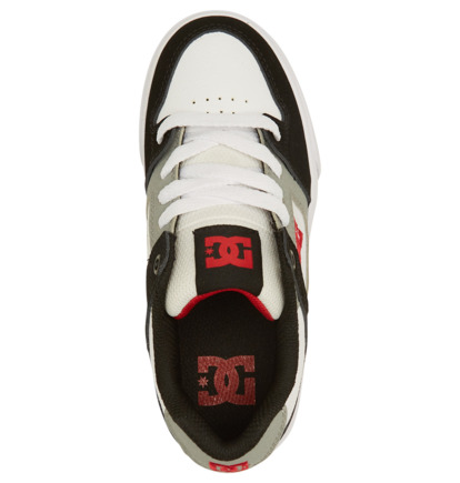 White / Black / Red Kids' DC Shoes Pure Skate Shoes | DC-9215436