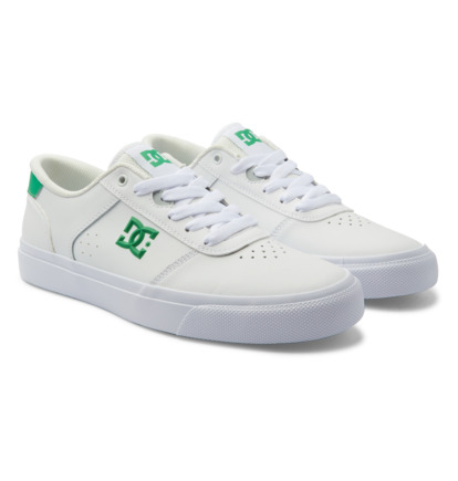 White / Green Men DC Shoes Teknic Skate Shoes | DC-2384057