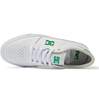 White / Green Men DC Shoes Teknic Skate Shoes | DC-2384057