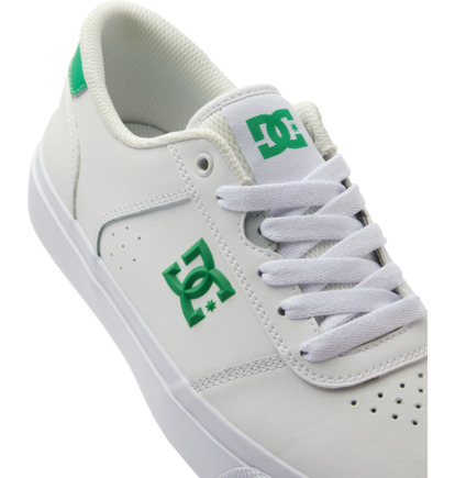 White / Green Men DC Shoes Teknic Skate Shoes | DC-2384057