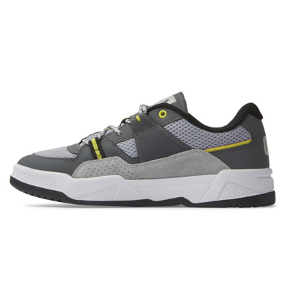 White / Grey / Yellow Men DC Shoes Construct Sneakers | DC-2514069