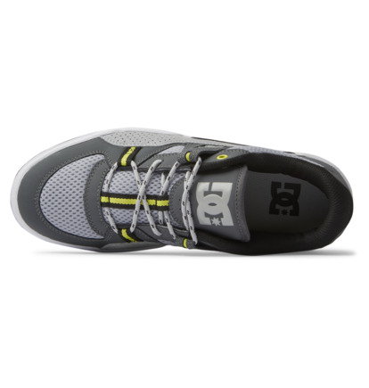 White / Grey / Yellow Men DC Shoes Construct Sneakers | DC-2514069