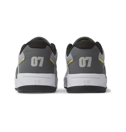 White / Grey / Yellow Men DC Shoes Construct Sneakers | DC-2514069