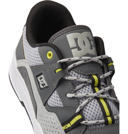 White / Grey / Yellow Men DC Shoes Construct Sneakers | DC-2514069