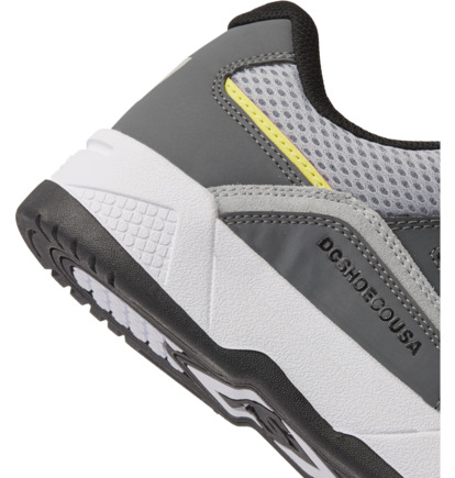 White / Grey / Yellow Men DC Shoes Construct Sneakers | DC-2514069