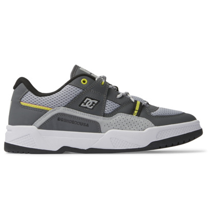 White / Grey / Yellow Men DC Shoes Construct Sneakers | DC-2514069