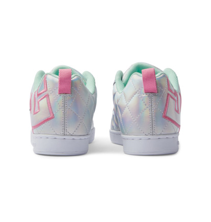 White / Metal Silver / Pink Women DC Shoes Court Graffik SE Sneakers | DC-8475139