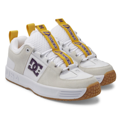 White / Purple Men DC Shoes Lynx OG Skate Shoes | DC-7634819