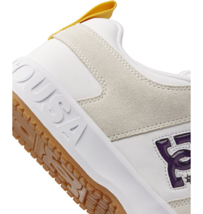 White / Purple Men DC Shoes Lynx OG Skate Shoes | DC-7634819