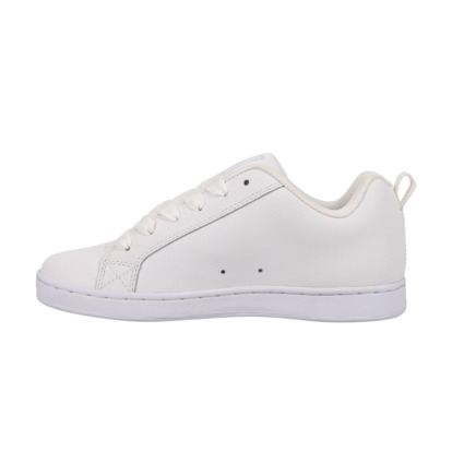 White / Silver Women DC Shoes Court Graffik Sneakers | DC-3514802