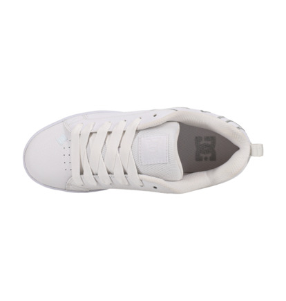 White / Silver Women DC Shoes Court Graffik Sneakers | DC-3514802