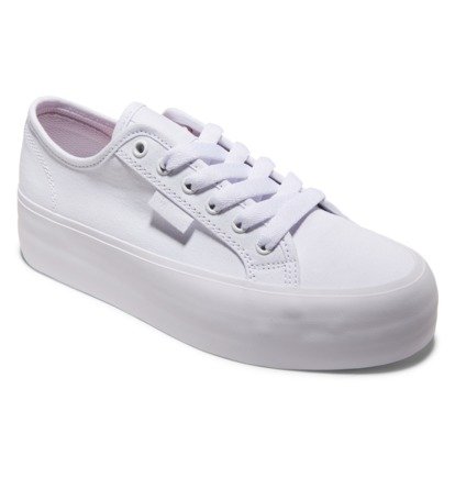 White / White Women DC Shoes Manual Platform Sneakers | DC-6549821