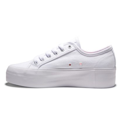 White / White Women DC Shoes Manual Platform Sneakers | DC-6549821